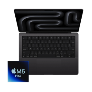 MacBook Pro 14-inch M5 Pro 18-Core CPU, 20-Core GPU-24GB RAM-2TB SSD (2025)- Space Black - Grade A+ Certified Pre-owned (Balance of Apple Warranty!)